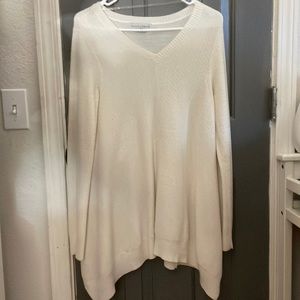 White long sweater